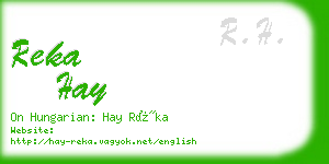 reka hay business card